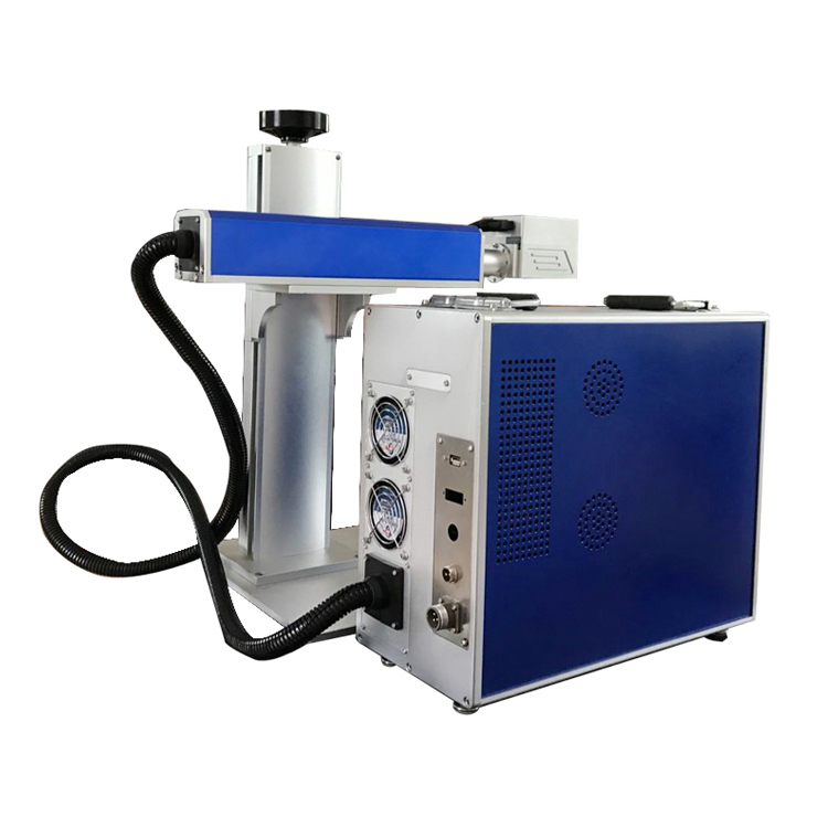 धातु आभूषण रिंग के लिए रोटरी के साथ DS-KH002 स्प्लिट डेस्क पोर्टेबल प्रकार 20w 30w 50w फाइबर CO2 लेजर मार्किंग मशीन