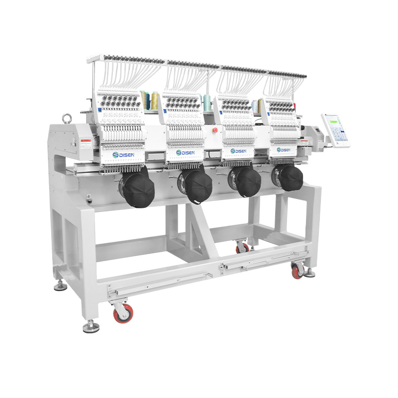 DS-1504 कंप्यूटर कढ़ाई मशीन 4 सिर टी-शर्ट हैट कढ़ाई