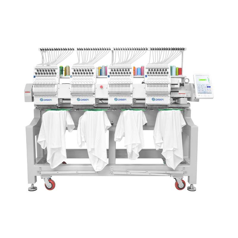 DS-1504 कंप्यूटर कढ़ाई मशीन 4 सिर टी-शर्ट हैट कढ़ाई