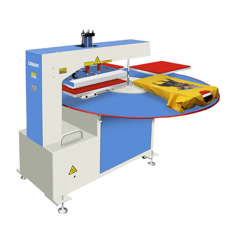 DS-25-1 40*50 सेमी स्वचालित चार स्टेशन टी-शर्ट उर्ध्वपातन वायवीय हीट ट्रांसफर प्रेस मशीन