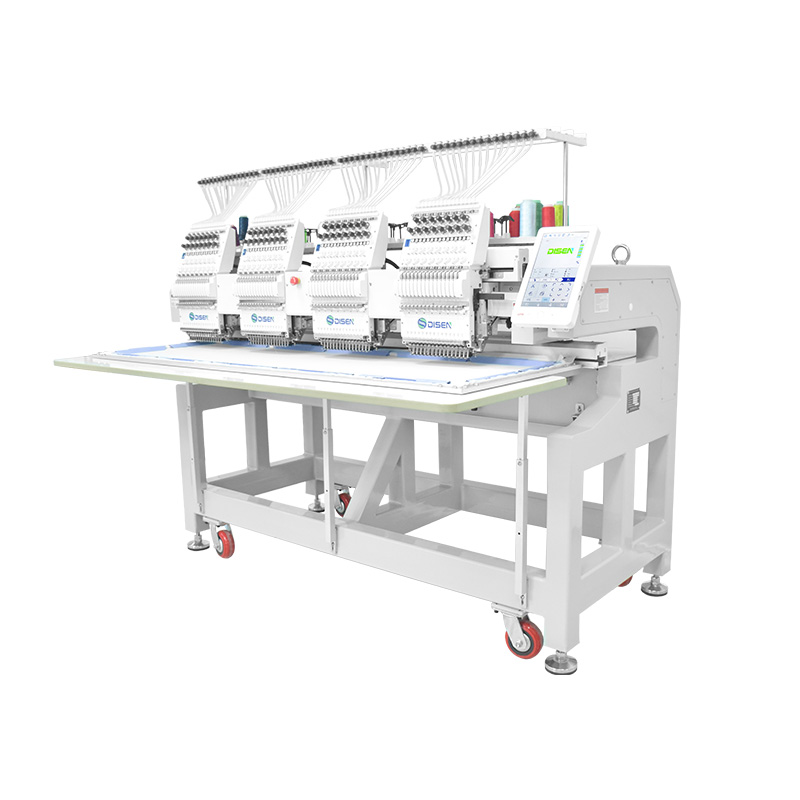 DS-1504 कंप्यूटर कढ़ाई मशीन 4 सिर टी-शर्ट हैट कढ़ाई