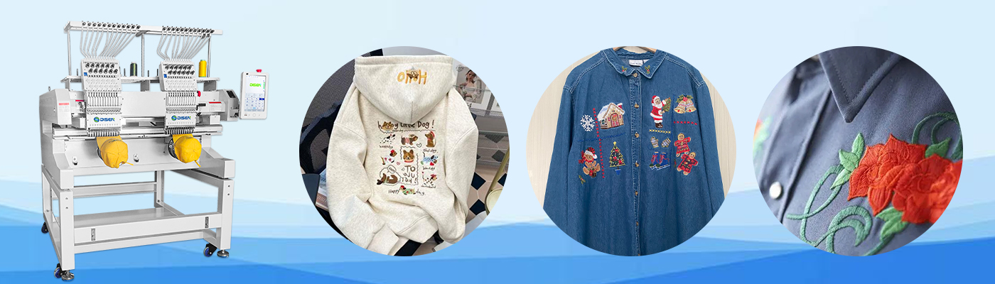 डबल-हेड कढ़ाई मशीन प्रभाव आरेख