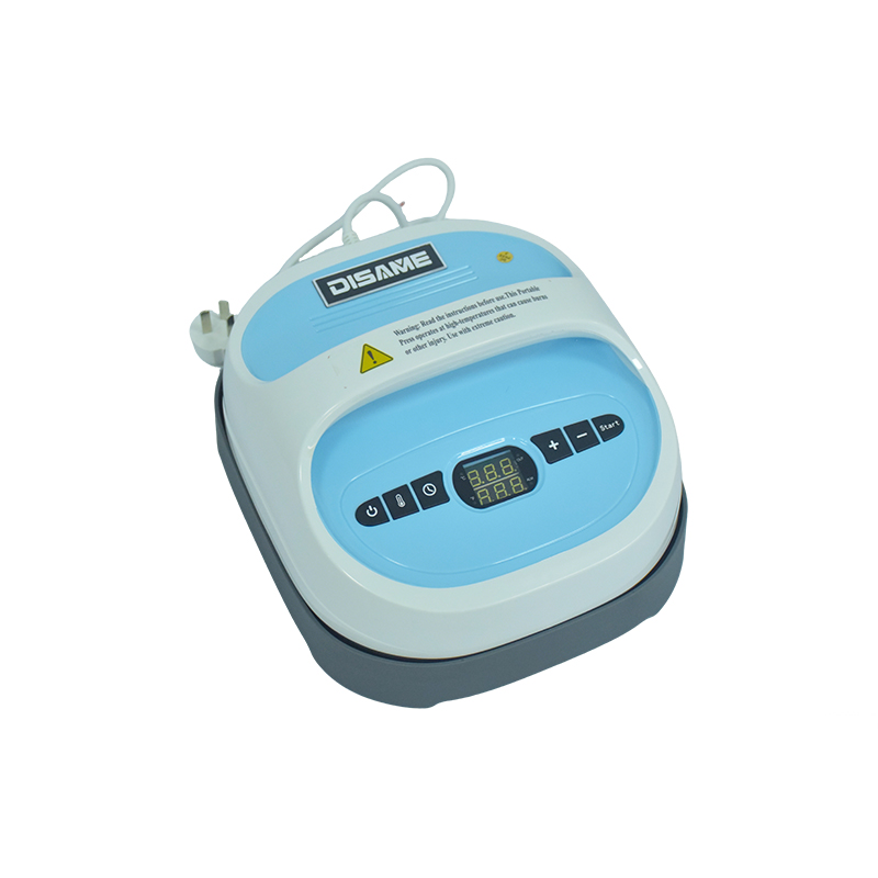 टी-शर्ट के लिए सेफ्टी बेस मिनी हीट ट्रांसफर के साथ हाथ से पकड़ने वाली सब्लिमेशन हीट प्रेस मशीन