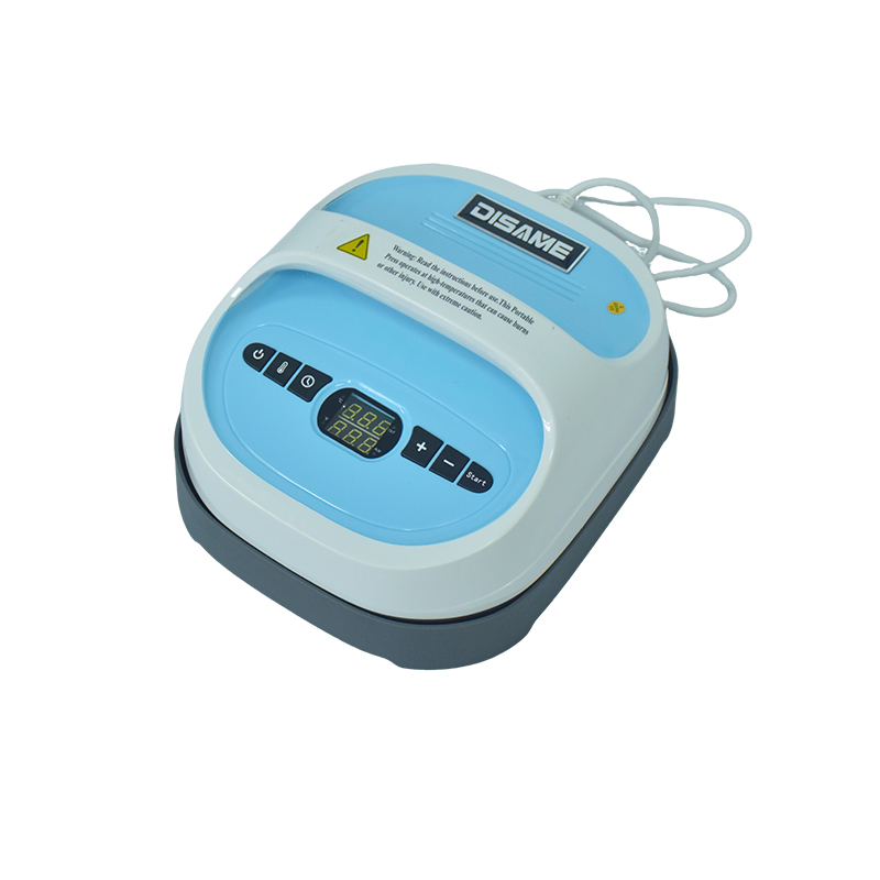 टी-शर्ट के लिए सेफ्टी बेस मिनी हीट ट्रांसफर के साथ हाथ से पकड़ने वाली सब्लिमेशन हीट प्रेस मशीन